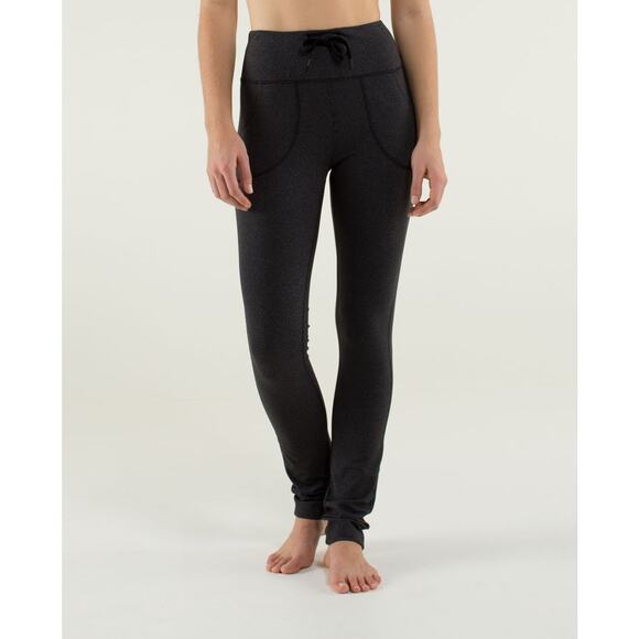 Lululemon Skinny Will Pant Wee Stripe Black Heathered Size 2 Straight Leg Retro - Picture 1 of 10